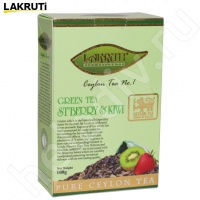 Чай LAKRUTI "Strawberry & KIWI" зелёный Цейлонский с клубникой и киви