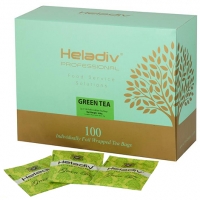 Чай HELADIV "Professional Line GREEN" зелёный в пакетиках САШЕ 100 пакетов x 2 г