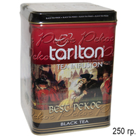 Чай TARLTON "BEST PEKOE" Tea infusion чёрный Pekoe крупнолистовой цейлонский в ж/б 250 г