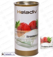 Чай Heladiv "Black Tea Strawberry Сream" "Клубника со сливками" чёрный Цейлонский с ароматом клубники и сливок (туба) 100 г