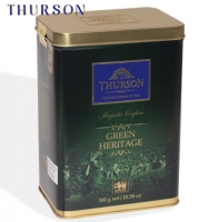 Чай THURSON "GREEN HERITAGE Magestic Ceylon" "Зелёное Наследие" зелёный высшей категории в ж/б 300 г